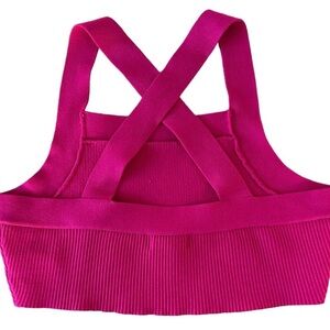 House of Harlow 1960 women’s cross back ribbed knit crop top